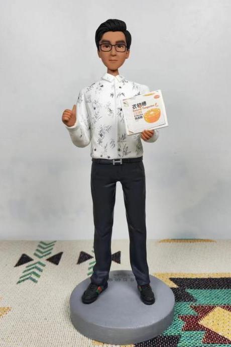 Custom 3d Art Doll From Photo | Custom Birthday Gift Figurine For Dad Father | Personalized Cake Topper Figure For Men | Custom Anniversary Gift