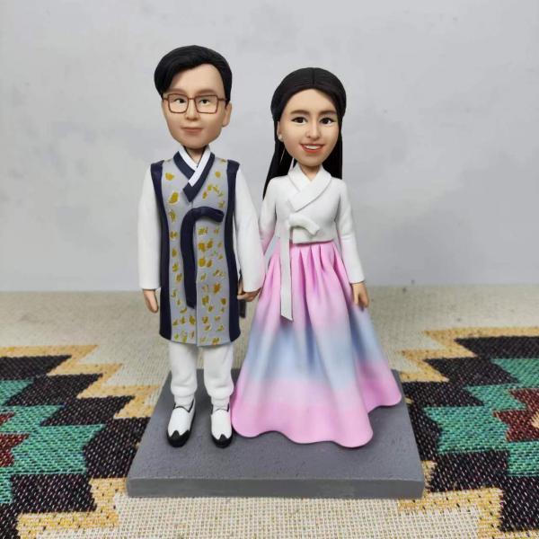 Custom 3D Art Doll From Photo | Custom Wedding Gift Figurine For Couple | Personalized Anniversary Cake Topper Figure For Parents | Custom Engagement Gift Minature Statue for Dad Mom | Best Gift for Father Mother Lovers
