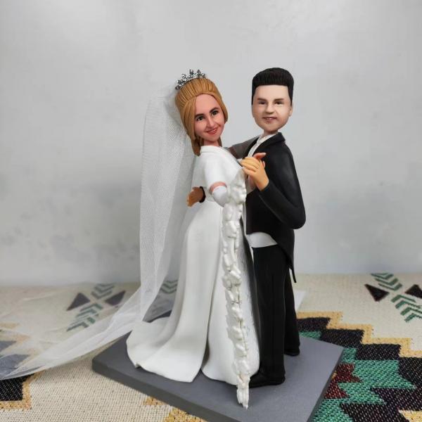 Custom 3D Art Doll From Photo | Custom Wedding Gift Figurine For Couple | Personalized Anniversary Cake Topper Figure For Parents | Custom Engagement Gift Minature Statue for Dad Mom | Best Gift for Father Mother Lovers